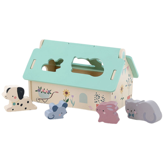 Boite à formes maison des animaux - Sarah