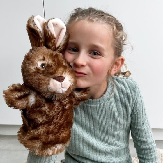 Marionnette lapin sauvage - 27 cm