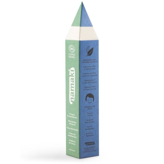 Kit 4 crayons de maquillage fins – Jaune, Vert, Bleu, Rouge