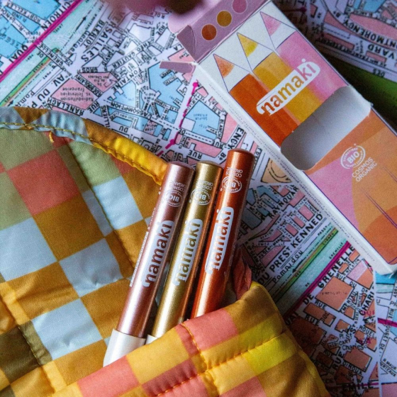 Kit 3 crayons de maquillage pailletés – Rayon de soleil