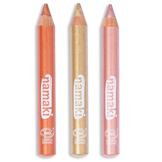 Kit 3 crayons de maquillage pailletés – Rayon de soleil