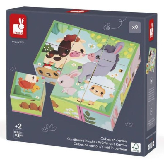 Cubes animaux de la ferme