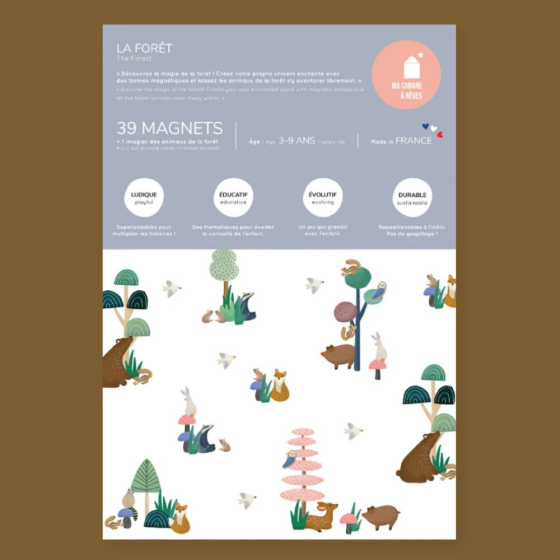 Jeu magnétique animaux forêt Jeu magnétique animaux forêt