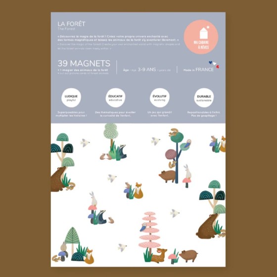 Jeu magnétique animaux forêt