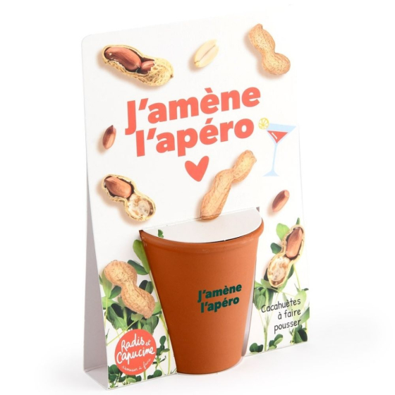 Carte message - J'amène l'apéro - Cacahuètes