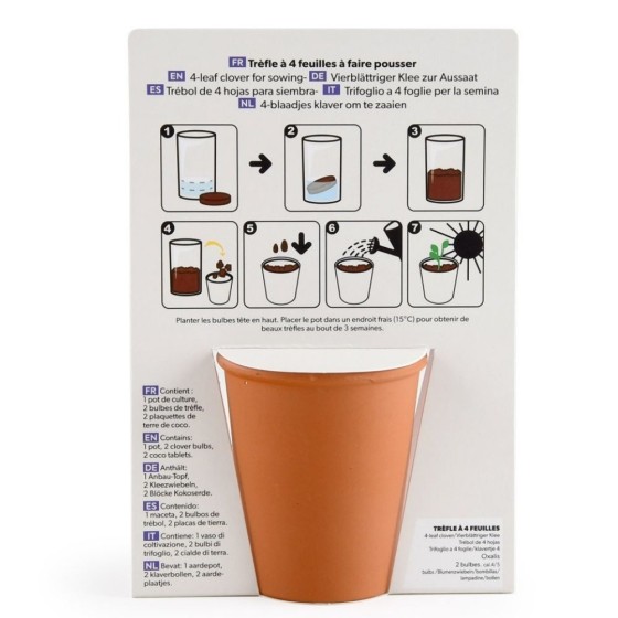 Carte message - Bonne chance - Trèfle