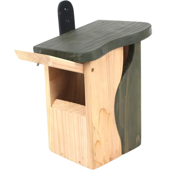 Nichoir avec cavité incurvée : mésanges, moineaux, Gobemouches...