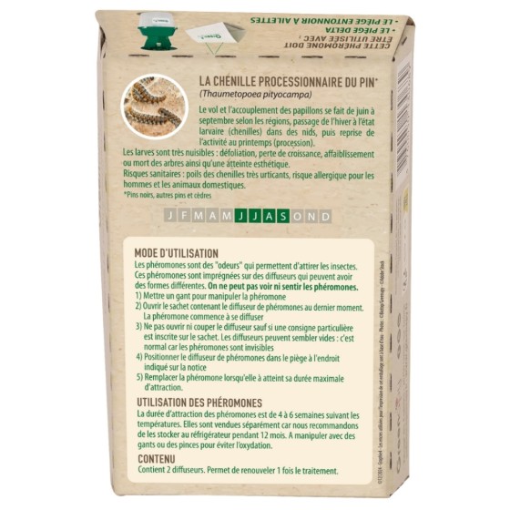 Phéromone Processionnaire du Pin (2 capsules)
