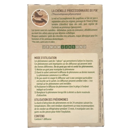 Phéromone Processionnaire du Pin LONGUE DUREE (1 capsule)
