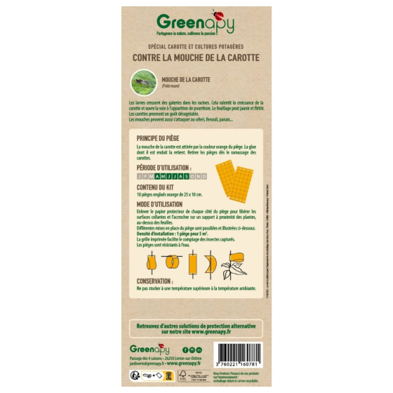 Piège englué chromatique oranges