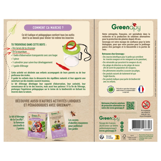 Kit : j'élève mes chrysopes Tout en 1