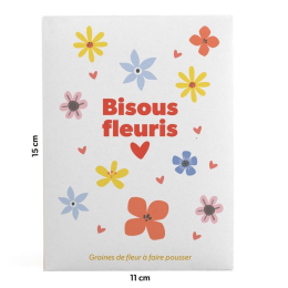 Sachet message - Bisous fleuris