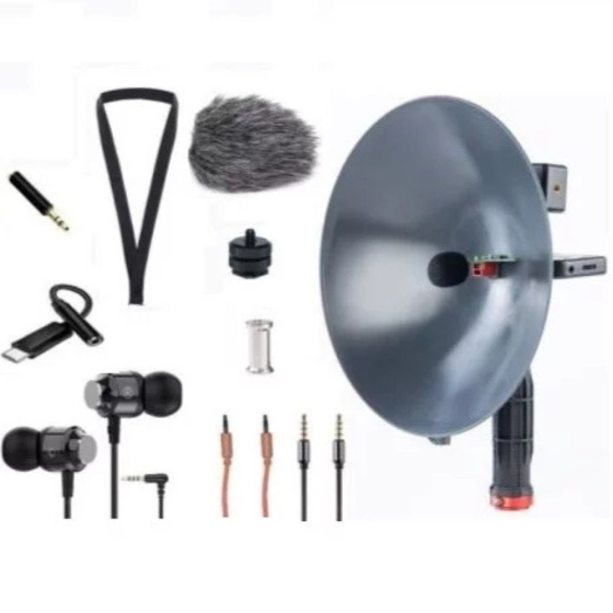 Pack - Microphone parabolique avec interface audio