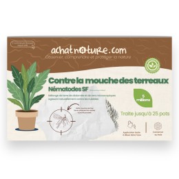 Nématodes SF contre mouches des terreaux - 5 millions - 25 pots