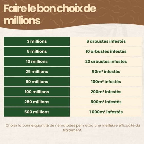 Nématodes HB contre otiorhynques - 10 millions - 20 arbustes