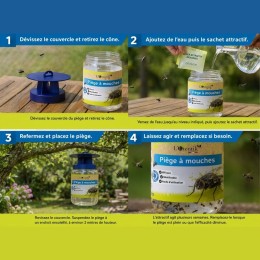 Piège à mouches avec dose de 20 grs d'attractifs