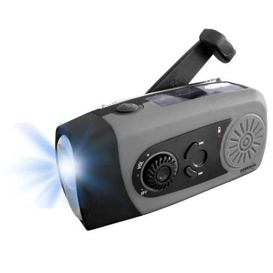  Radio multi-fonctions 3 en 1 Coyote- chargement solaire - dynamo - USB
