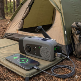  Radio multi-fonctions 3 en 1 Coyote- chargement solaire - dynamo - USB