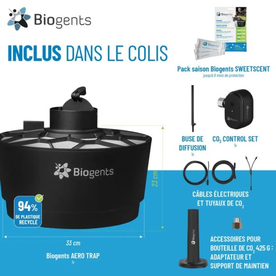 Piège à moustiques - Biogents Aerotrap Plus (avec booster CO2)