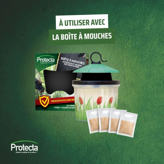 Sachets appâts boite à mouches x4
