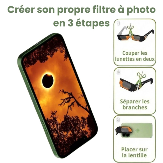 Lunettes pour éclipses soliares - Lot de 3