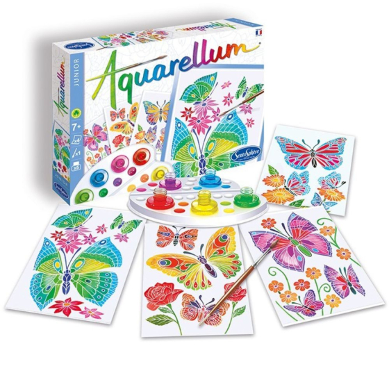 Aquarellum junior : papillons et feurs