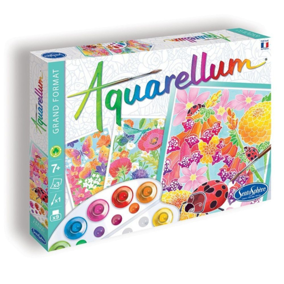 Aquarellum grand format : Dans les fleurs