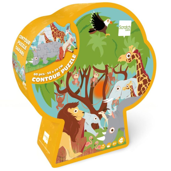Contour puzzle safari