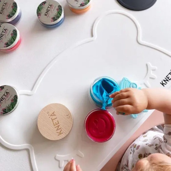 Pâte à modeler végétalienne 8 couleurs en pots