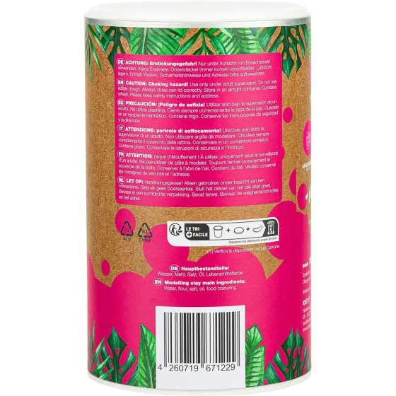 Pâte à modeler végétalienne : pot XXL Rose