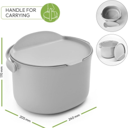 Composteur de cuisine Organko – 3,3 L – Gris