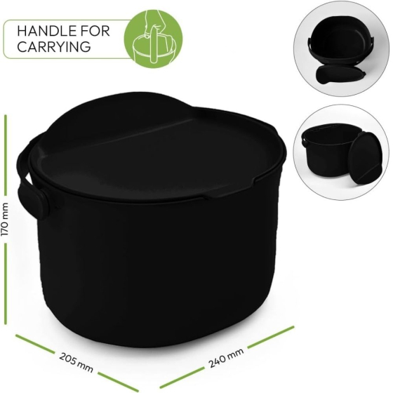 Composteur de cuisine Organko – 3,3 L – Noir
