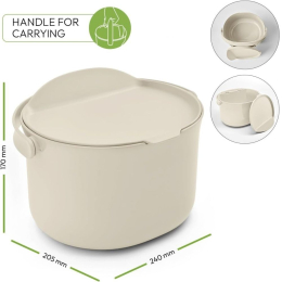 Composteur de cuisine Organko – 3,3 L – Blanc