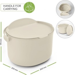 Composteur de cuisine Organko – 3,3 L – Blanc