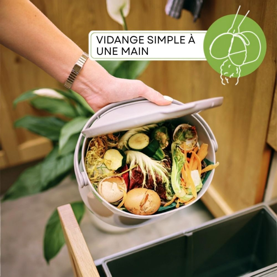 Composteur de cuisine Organko – 3,3 L – Noir