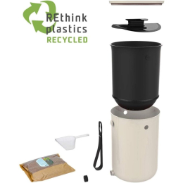 Lot de 2 composteurs Bokashi Organko 2 – 9,6 L – Blanc crème – Activateur inclus