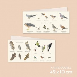 Oiseaux des forêts - Carte double