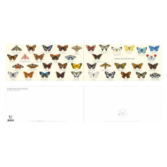 Papillons de France - Carte double