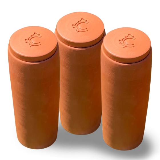 Lot de 3 Olla en terre cuite - 21 cm 2 litres