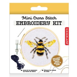 Mini broderie Pont de croix : Abeille