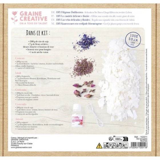 Kit DIY - Bougies Fleuries