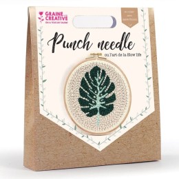 Kit Punch Needle - Feuille Monstera