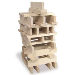 Batibloc : 100 planchettes en bois massif