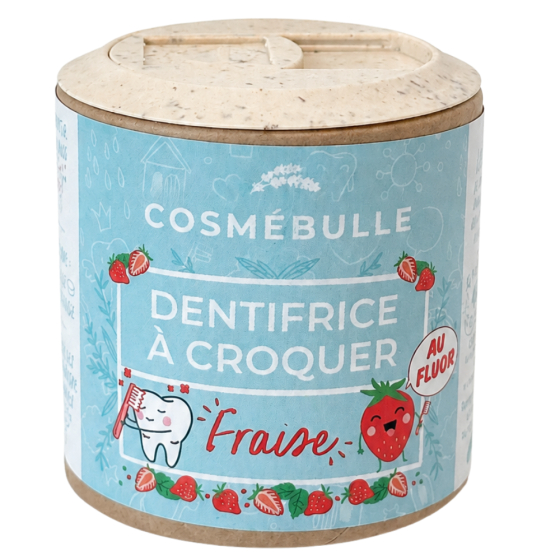 Dentifrice à croquer enfant fraise - 120 pastilles
